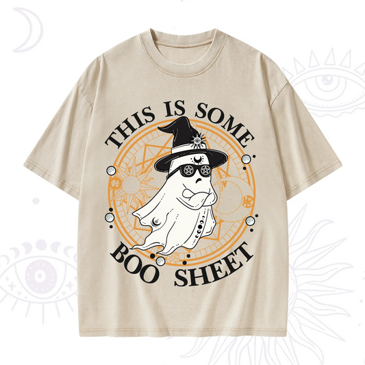 This Is Some Boo Sheet Halloween Washed T-Shirt