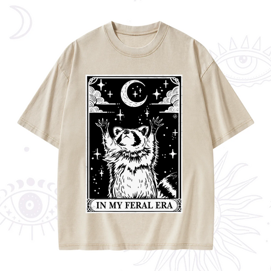 The In My Feral Era Oracle Card Washed T-Shirt