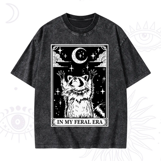 The In My Feral Era Oracle Card Washed T-Shirt
